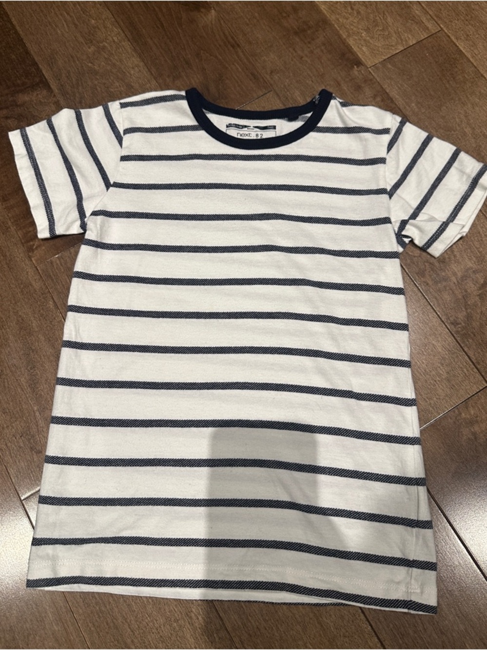 🎉BUNDLE 10 for $30🎉NEXT DIRECT • Kids White and Black Striped Short Sleeve Tee